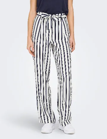 Pantaloni Only, alb/albastru