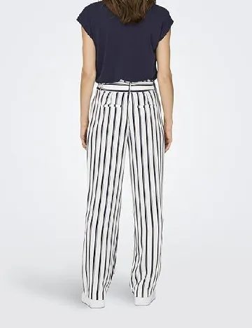 Pantaloni Only, alb/albastru