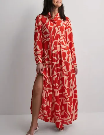 Rochie lunga Only, portocaliu/crem