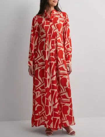 Rochie lunga Only, portocaliu/crem