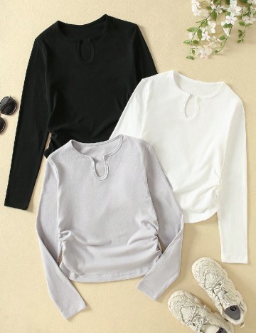 Set bluze 3 bucati Shein Kids, mix culori