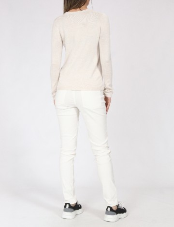 Pantaloni Jacqueline de Yong, alb