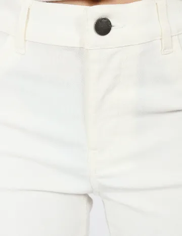 Pantaloni Jacqueline de Yong, alb Alb