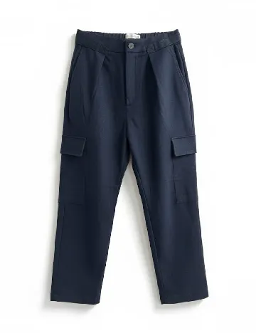 Pantaloni Zara, bleumarin Albastru