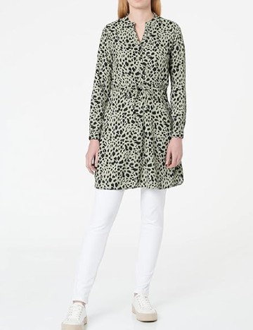 Rochie scurta Only Carmakoma, verde/negru