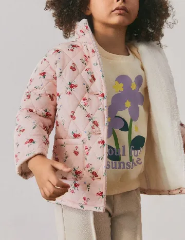 Geaca Shein Kids, roz Roz