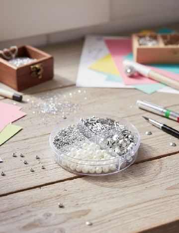 Decoratiuni artizanale Hobby Flora, argintiu