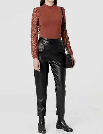 Bluza Only Carmakoma, caramiziu Maro