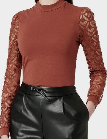 Bluza Only Carmakoma, caramiziu