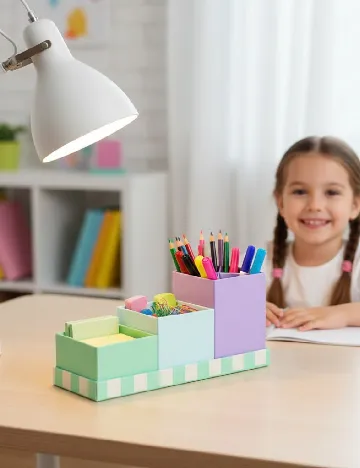 Organizator pentru birou AVEC, mix culori