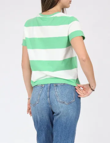 Tricou Jacqueline de Yong, verde/alb Verde