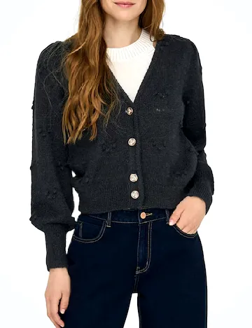 Cardigan Jacqueline de Yong, negru Negru