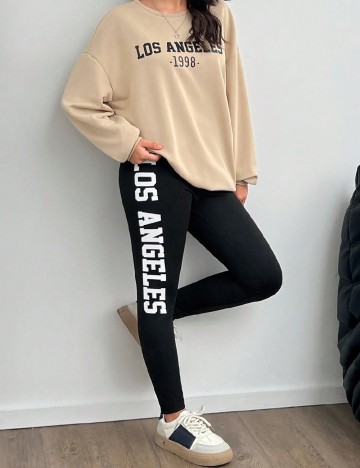 Compleu Shein Kids, crem/negru