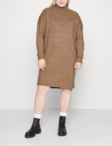 Rochie medie Only Carmakoma, maro