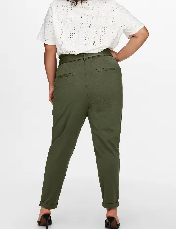 Pantaloni Only Carmakoma, verde Verde