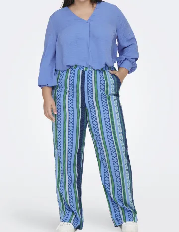 Pantaloni Only Carmakoma, albastru Albastru