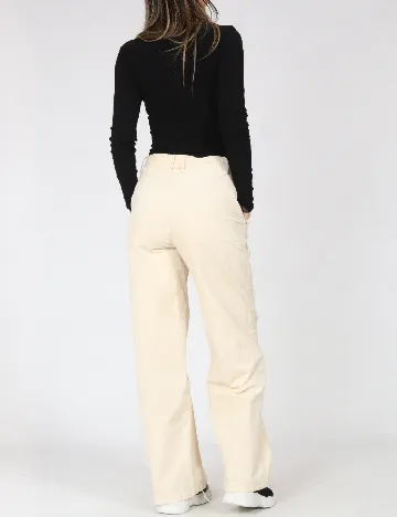 Pantaloni LMTD, ecru Alb