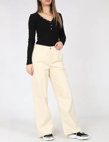 Pantaloni LMTD, ecru Alb
