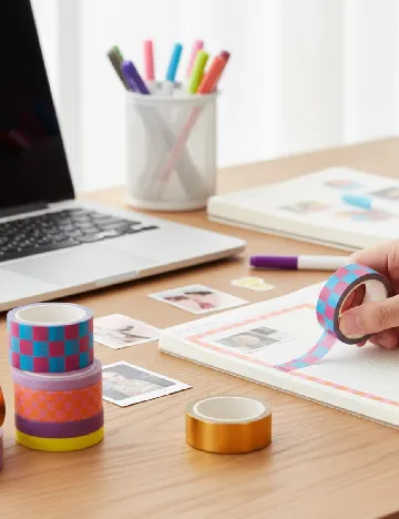 Set banda adeziva decorativa Washi 6 bucati ACTION, mix culori Mix culori