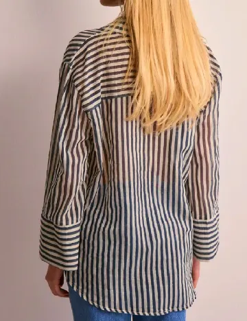 Camasa Jacqueline de Yong, alb/albastru Albastru