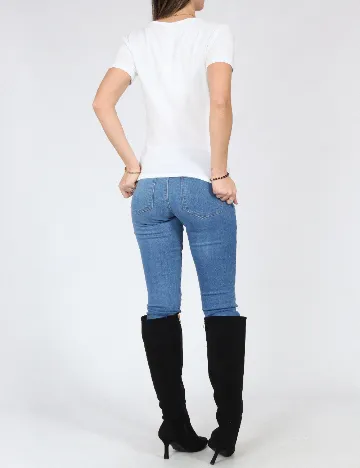 Tricou Only, alb Alb