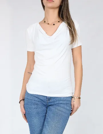 Tricou Only, alb Alb