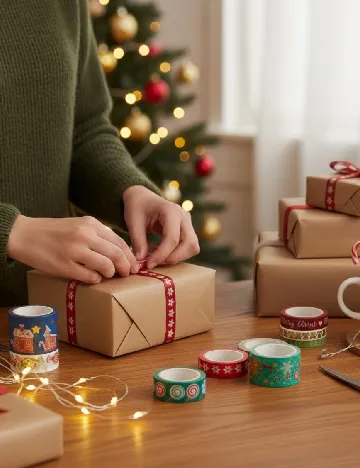 Set banda adeziva decorativa Washi AVEC, mix culori Mix culori