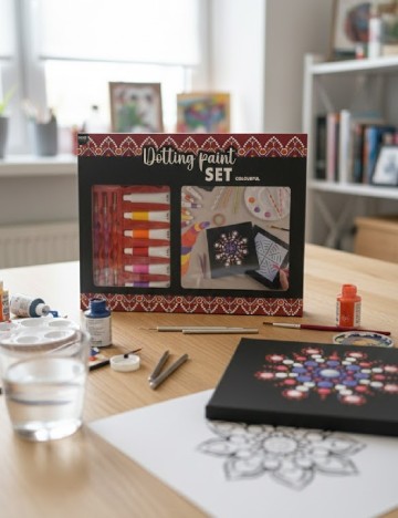 Set creație artă punctată Craft world, rosu