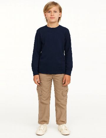 Pantaloni Zara, maro