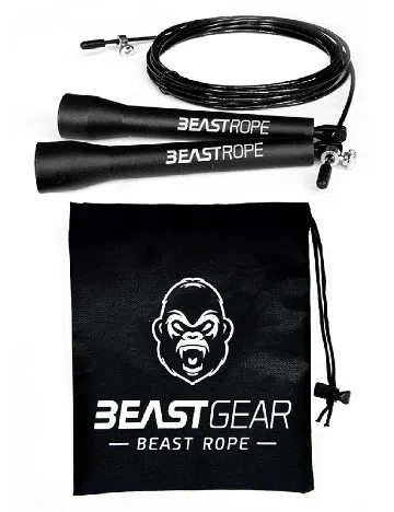 Coarda de sarit ajustabila Beast Gear, negru