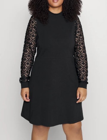 Rochie scurta Only Carmakoma, negru