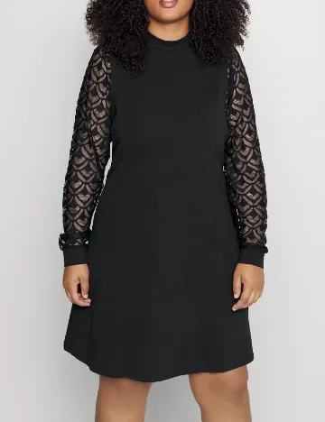 Rochie scurta Only Carmakoma, negru Negru