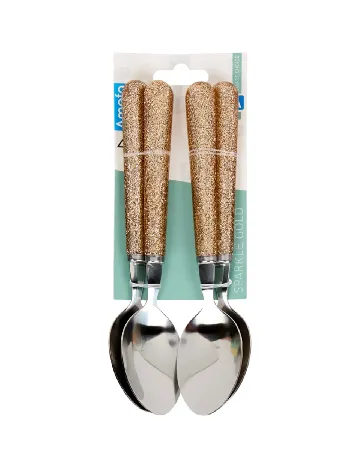 Set linguri cu sclipici 4 bucati ACTION, auriu