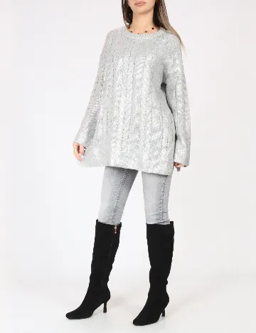 Pulover C&A, argintiu Gri