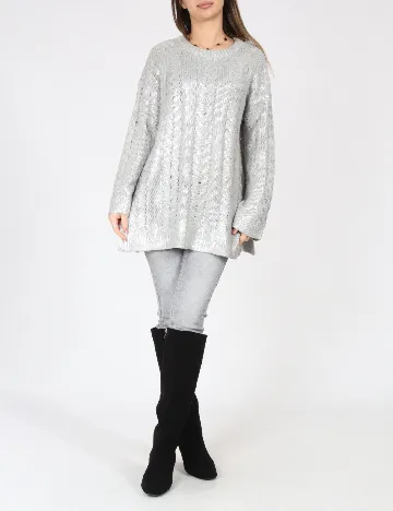 Pulover C&A, argintiu Gri