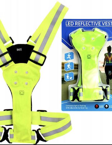 Vesta reflectorizanta cu iluminare LED Mascot, galben