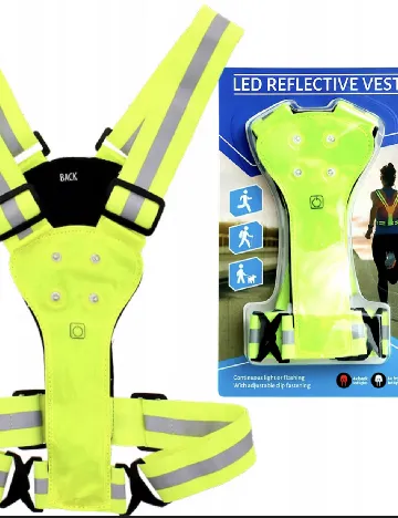 Vesta reflectorizanta cu iluminare LED Mascot, galben
