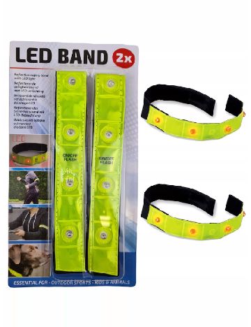 Banda reflectorizanta cu LED 2 bucati Dayes, galben