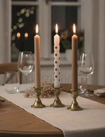 Set lumanari decorative 3 bucati ACTION, mix culori