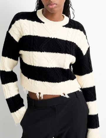 Bluza C&A, crem/negru