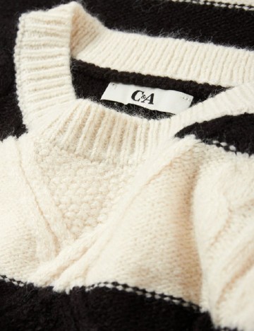 Bluza C&A, crem/negru