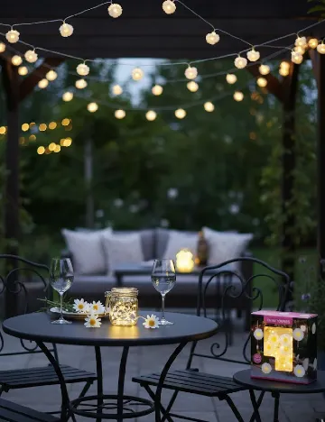 Ghirlanda luminoasa ACTION, alb Alb