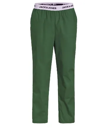 Pijama Jack&Jones, alb/verde
