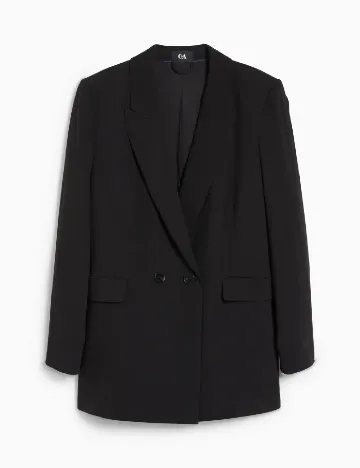 Sacou C&A Plus Size, negru Negru