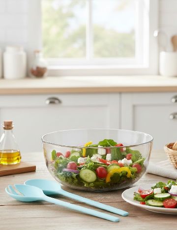 Set tacamuri pentru salate 2 bucati ACTION, turcoaz