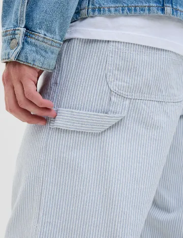 Pantaloni Jack&Jones, albastru/alb Albastru