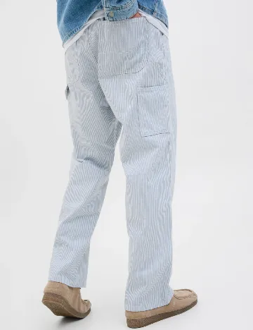 Pantaloni Jack&Jones, albastru/alb Albastru