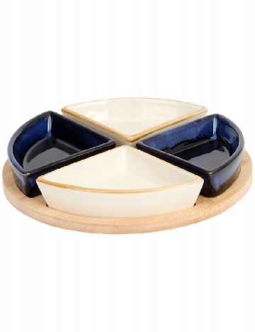 Set boluri cu suport din bambus Moritz & Moritz, mix culori