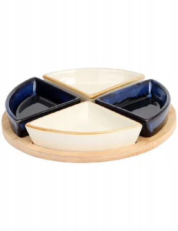 Set boluri cu suport din bambus Moritz & Moritz, mix culori