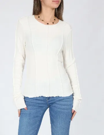 Bluza LMTD, ecru Alb